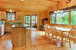 Trails End Cabin kitchen, dining room, porch