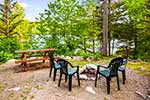 Jackpine Cabin fire pit and picnic bench