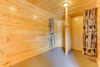 Fenske Lake Resort Cabins traditional Northwoods sauna