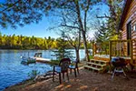 White Pine Cabin dock and view of lake