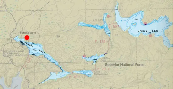 Map of Fenske Lake and Connecting Waters